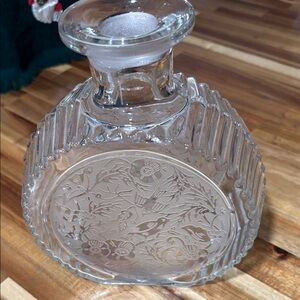 Elegant, rare, Vintage Clear Glass Decanter by Paden City